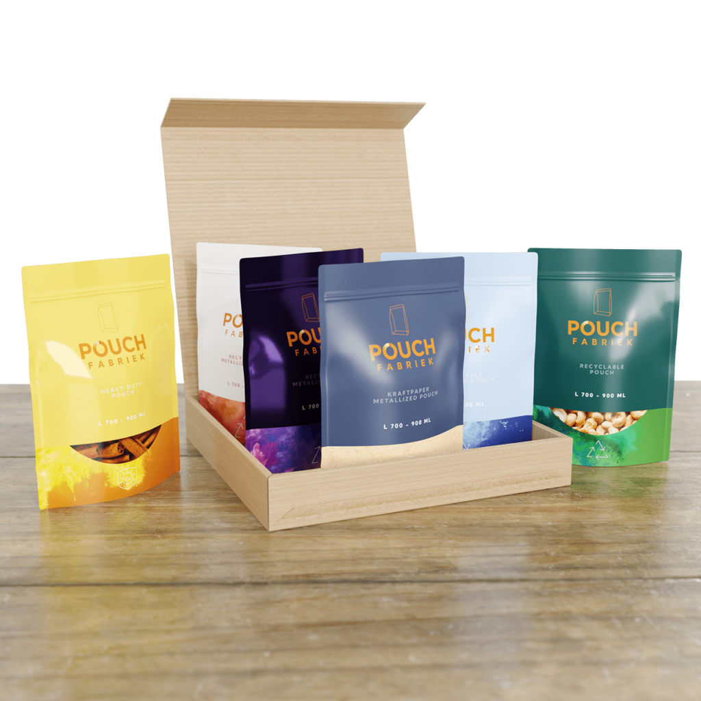 Pouch packaging sample box